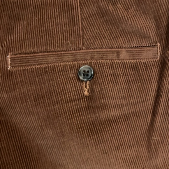 New Lauren Ralph Lauren Flat Front Corduroy Trouser Pants Chestnut Brown 38x32 - Picture 8 of 16